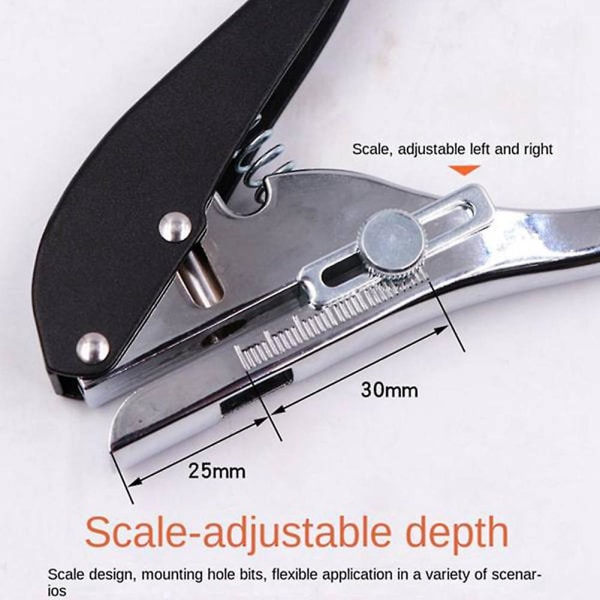 2pcs Woodworking Tool Plier Card Hole Punch Set Paper Screw Cover With Countersink Drill 2.8mm Adju