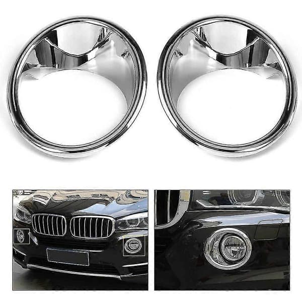 2 st Förkromade Dimljus Lamp Skydd Trim För-bmw X5 F15 2014-2018