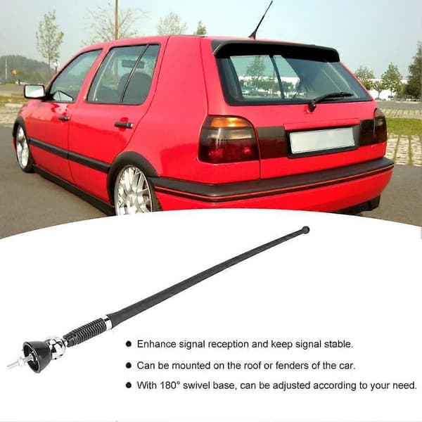 Bilantenne 36cm Takmontert Radioantenne med 1.3m Kabel Universal Tilbehør