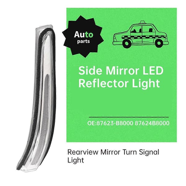 Bakspejl Blinklys til Hyundai Santa Fe 2013-2016 Sidespejl LED Reflektor Lys