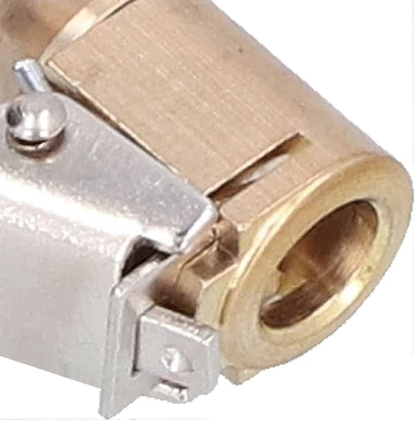 Luftchuck Mässing Däckpump Låsande Chuck Luftkompressor Pump Adapter (guld) (1st)