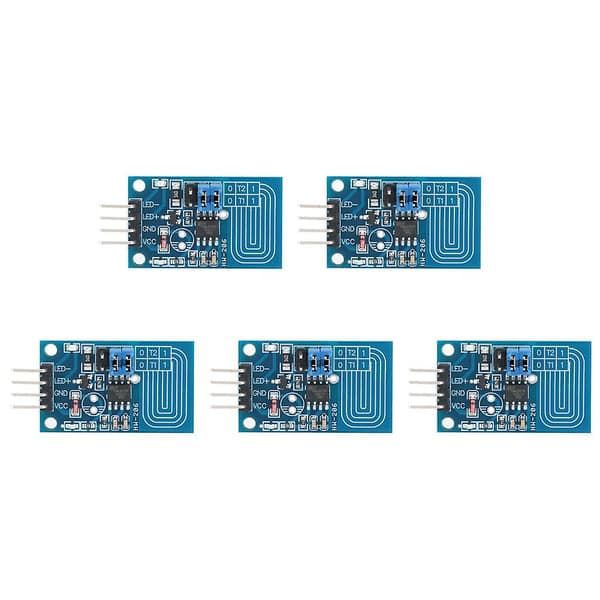 PWM LED Dimmer Brytermodul - 5 stk, Berøringskontroll, 2.4-5V Spenning, Kapasitiv Dimming