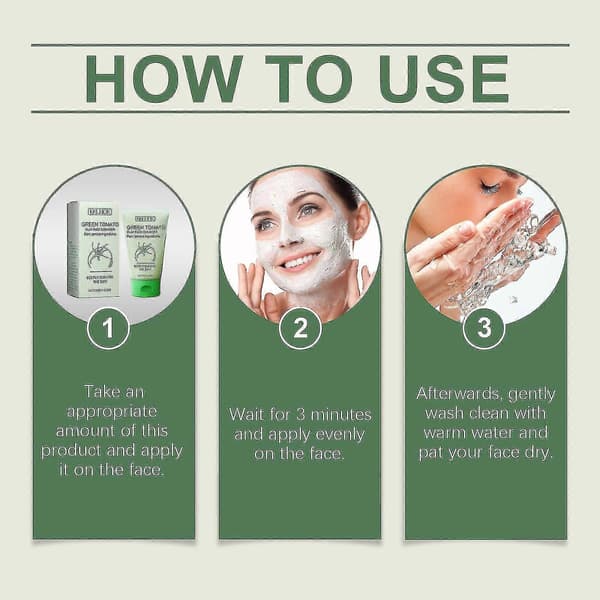 Grøn Tomat Mud Mask Rensemiddel, Koreansk Grøn Tomat Mud Mask Rensemiddel, Grøn Tomat Mud Mask Rensemiddel