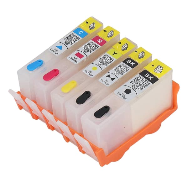 5-pack bläckpatroner BK C M Y, smidig bläckutmatning, kombinationspaket med permanent chip för utbyte av HP 564 YEMAA