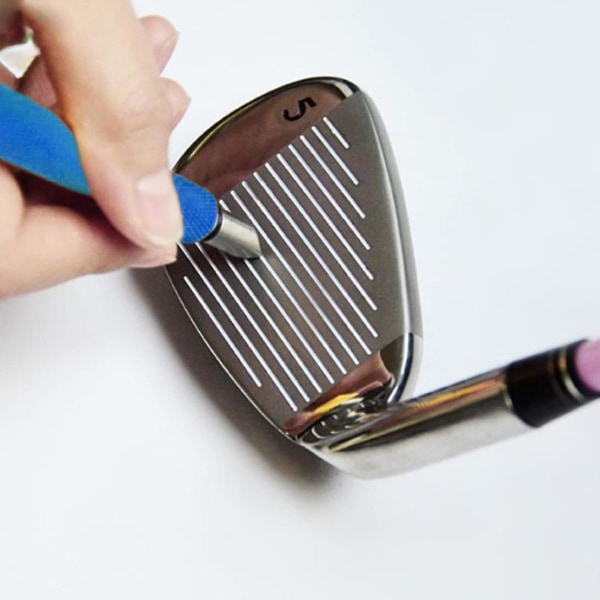 Golf Club Groove -teroitin Golf Club Groove Cleaner -uuristustyökalu ja -puhdistusaine kiilaraudoille Golfmailojen puhdistussarja (sininen) 1 kpl