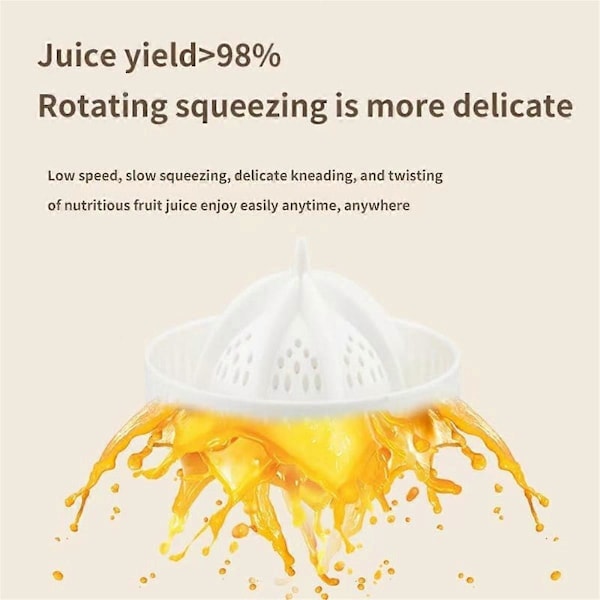 45W Automatisk Separations Juicer Bærbar Juice Maskine Elektrisk Juicer Genopladelig Grøntsags- og F