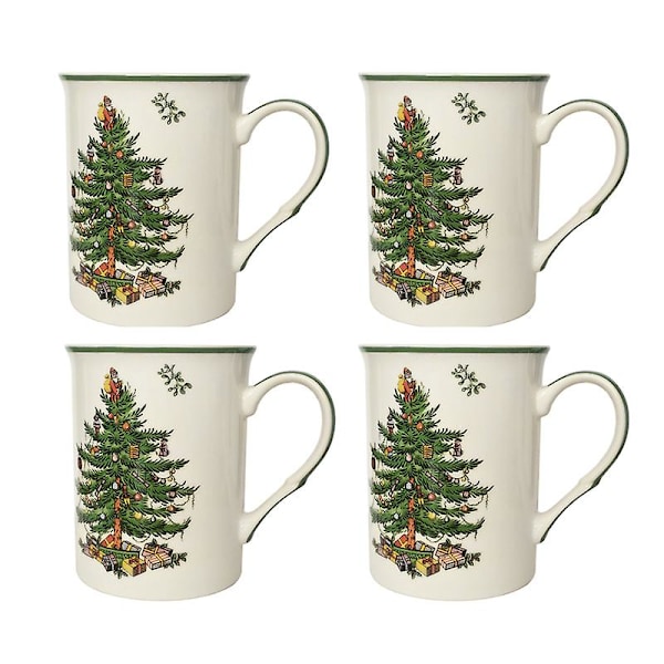 Spode Christmas Tree Set of 4 Mugs