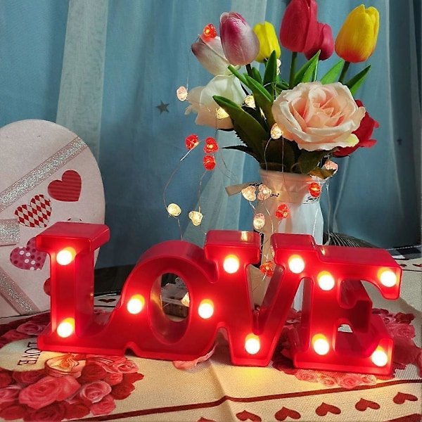 Kærlighedsbrev Lampe Engelsk Romantisk Overraskelse Dekoration Modellering Lampe Frieri Scene Layout Hvid