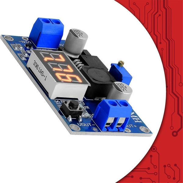 3st Lm2596s Step-down DC-dc-modul för 4-40v till 3,3-24v med 3-siffrig