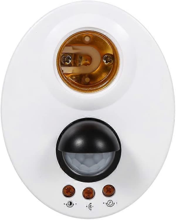 Bevægelsessensor Lysfatningsadapter med Infrarød Sensor 110-250V E27 LED Pære Base Auto Menneskekrop