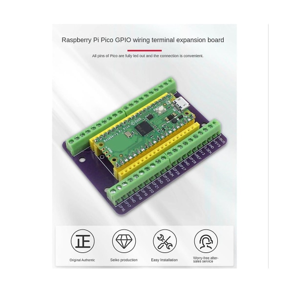 For Pico Gpio Udvidelseskort Picow Terminal Gpio Interface Modul Med Indbyggede Han- Og Hun-Pins (ikke