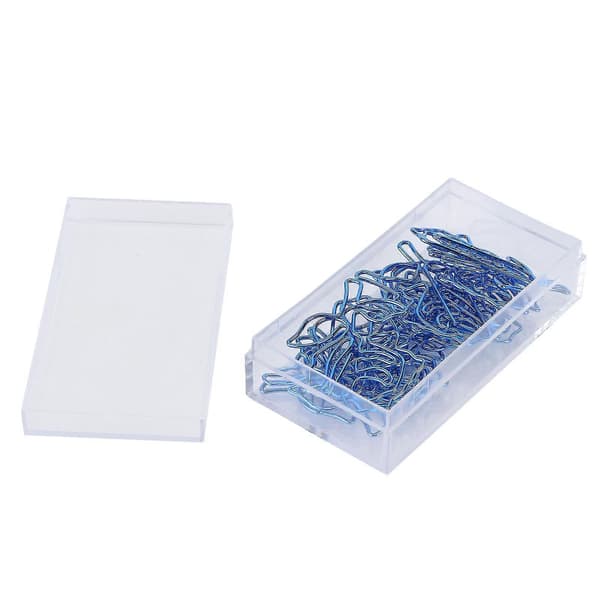 Blå Rosformade Gem av Järn för Bokmärken, Kontorsorganisation, 10-Pack