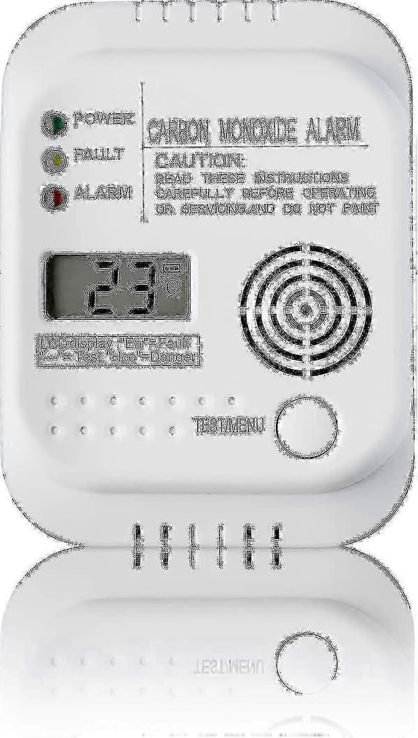 Bilmonoksiddetektor Batteridrevet Gassdetektor Med Display Og Termometer