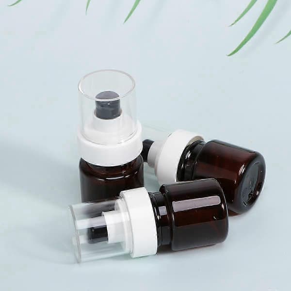 3 st 40 ml Tomma Pumpflaskor Eterisk Oljeflaska Tomma Flaskor Kosmetisk Flaska Bärbar Pumpflaska (Brun)