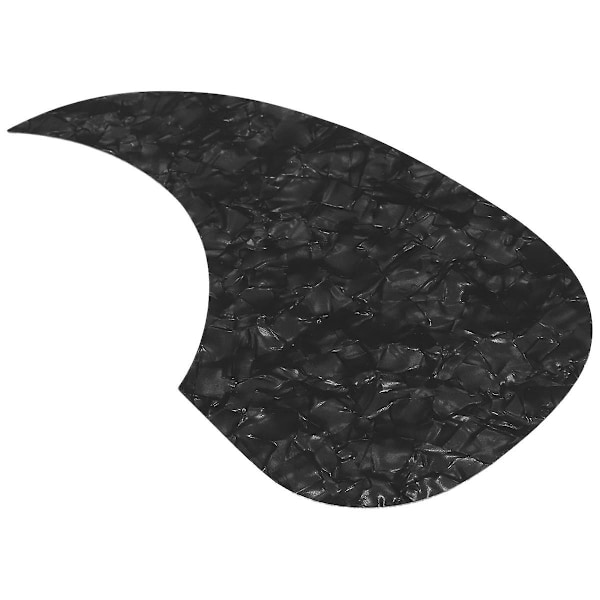 1 stk akustisk gitar pickguard selvklebende pick guard plate kommaform for klassisk akustisk gitardel, svart perle