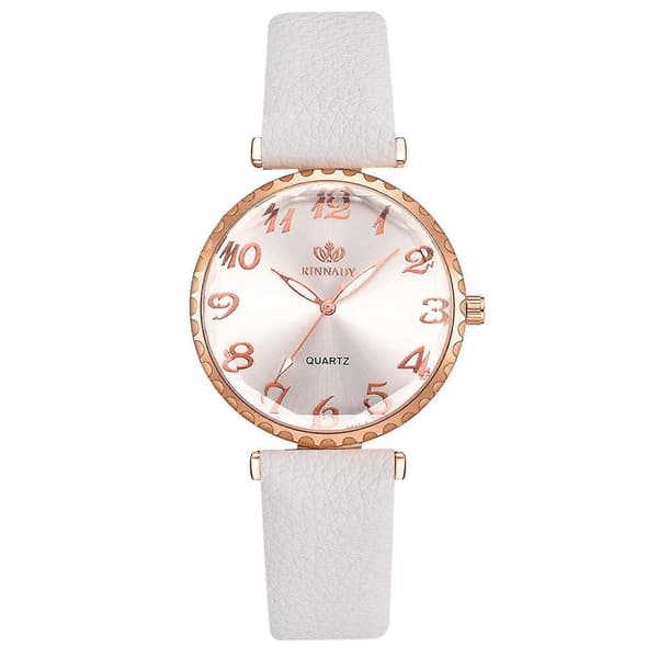 Stilfuldt Dameur i Mode Luksus Læderrem Analog Quartz Armbåndsur Damer