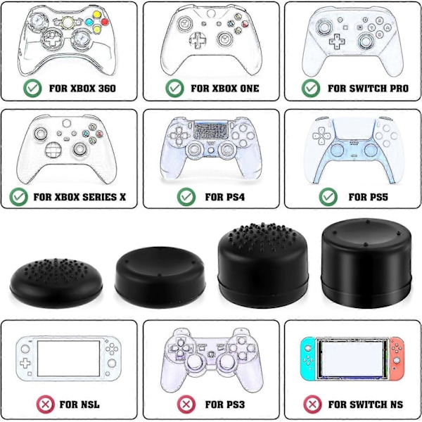 8 stk. Thumb Grip Caps til Playstation Portal, Silikone Joystick Covers Controller