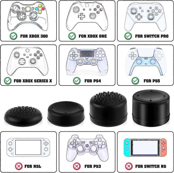 8 stk. Tommelgrephetter for Playstation Portal, Silikon Joystick-deksler Kontroller