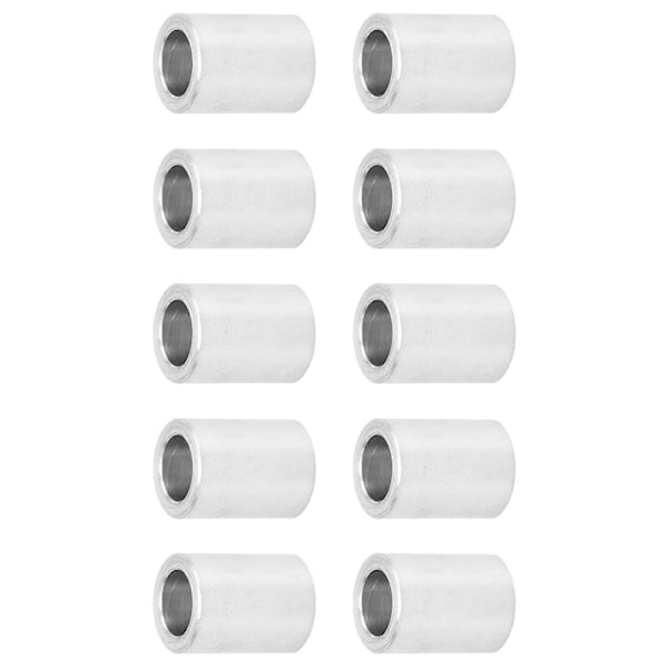 10 st Aluminiumlegering Distans Rund Ogängad Stödtillbehör Ytterdiameter 6mm Längd 8mm