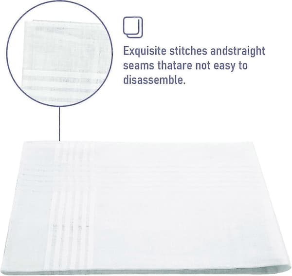 Herre Lommetørklæder - 12 Pak Bløde Herre Assorterede Lommeklud Hankies
