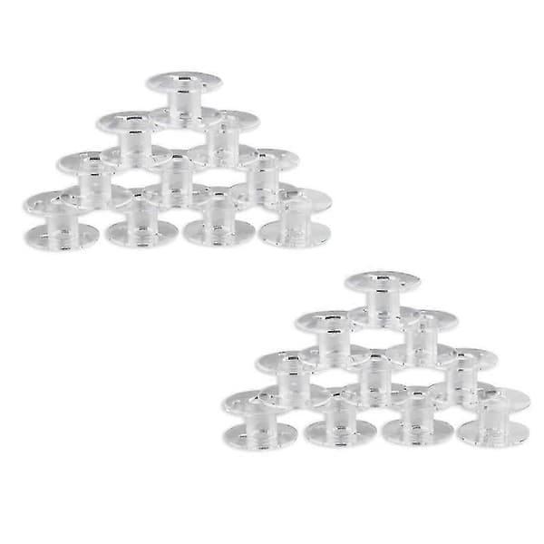 20 stk. Pixnor 2,1 cm Klar Plast Spoler til Husholdningssymaskin