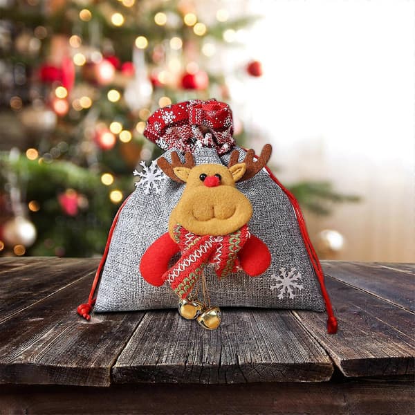 Julklappspåse Julafton Presentpåse Äppelpåse Kreativ Handväska Tomte Snögubbe Godispåse