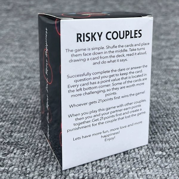 Dialogspelskort för par, riskfyllda par, riskfyllda par, spelkort, leksaker