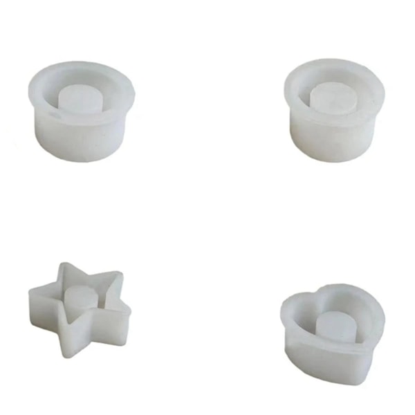 4pcs Candle Holder Silicone Mold,silicone Diy Candle Holder Mould Round Candlestick Casting Mould F