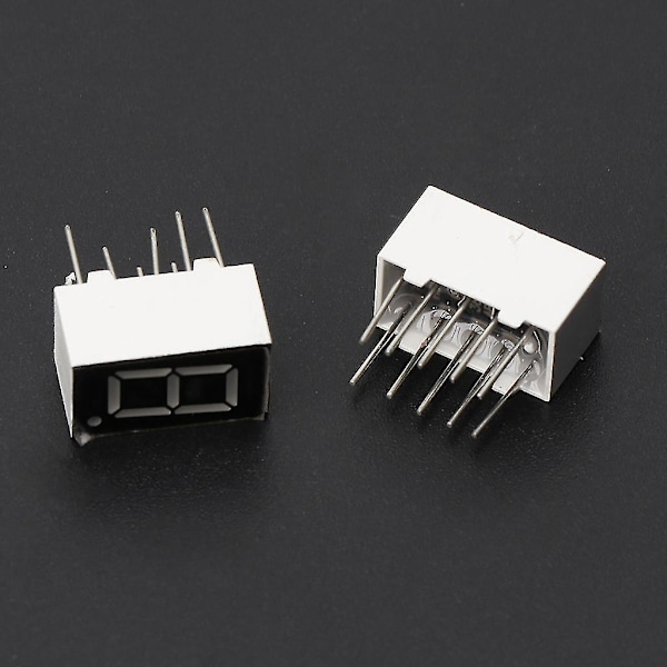 5st 0.36\" Gemensam Katod 1 Bit 10 Pin 7 Segment Röd LED Display Digitala Rör