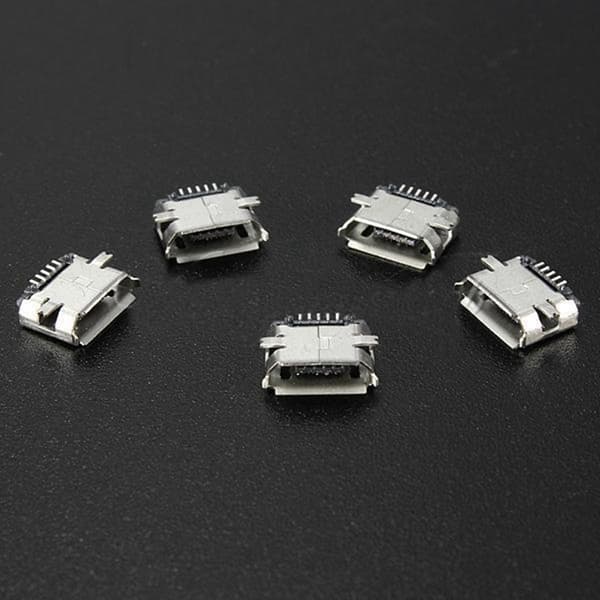100 st USB Typ B Honkontakt 5-polig Socket Jack Connector Port PCB-kort