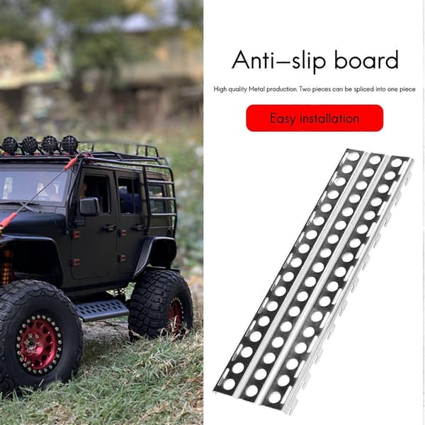 2 stk. sandplade i rustfrit stål til Axial SCX10 -4 D90 1/10 RC Crawler Car