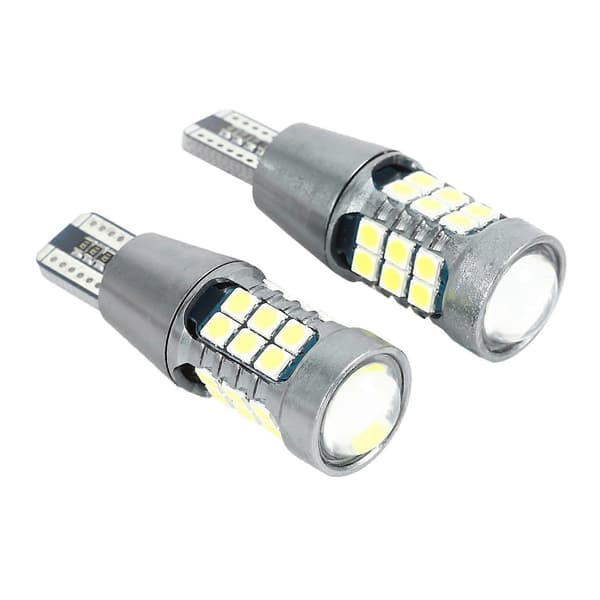 2 stk. Bil LED Blinklys 3030 27 Smd T15 Baklys Bremselys Sort