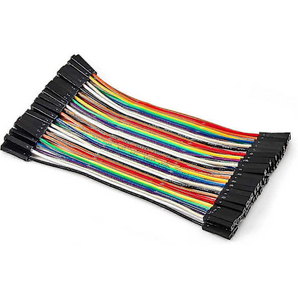 40 stk. 10 cm hun til hun header jumper ledning Dupont kabel ledningsstik 40 pin bånd loddefri flerfarvet