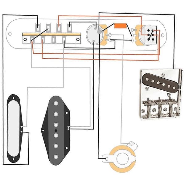 Forudkablet Guitar Kontrolplade Samling, Lastet 3-Vejs Blade Switch Push Pull Potentiometer Fremragende