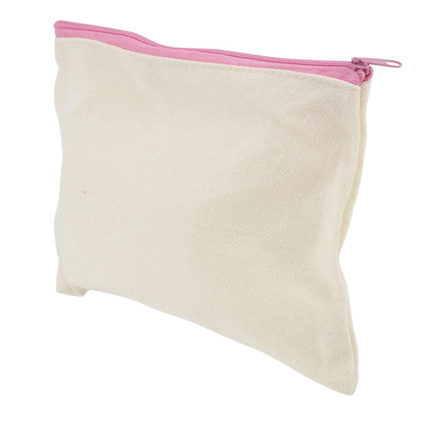 18 Stykker Canvas Makeup Taske Multifunktionel Kosmetik Taske Rejse Toilettaske Pen Pengepung Blankt DIY