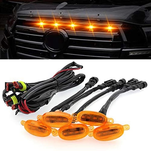 5st Bil främre stötfångare Led-galler ljus främre galler Drl Körljus för SUV F-150 2014-20