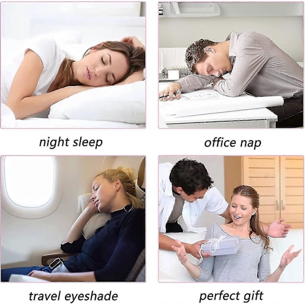 Sovmask 4-pack Sidenögonmask Mjuk Satin Ögonbindel Elastiskt Band Nattögonlapp Resa Tupplur För Kvinnor Män [Fri Frakt]