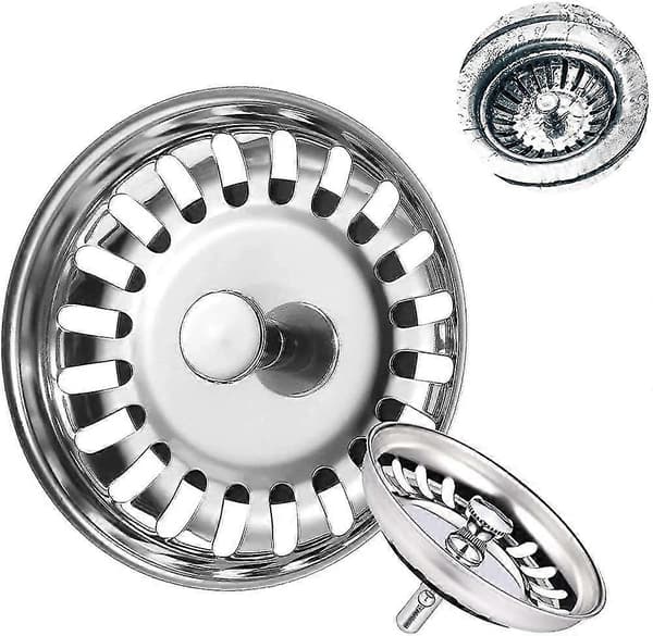 Diskho Sil Köksavloppsplugg, 2-pack Universella Diskbänkspluggar Badkarspropp