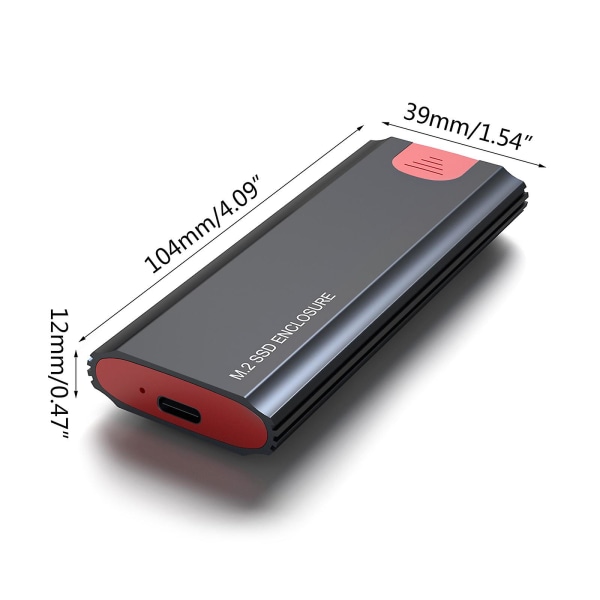 USB 3.1 Ssd-sovitin ilman työkaluja kiintolevykotelo M.2 Pcie Nvme:lle ja Satalle