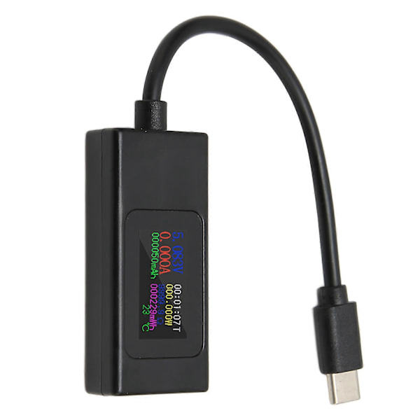 USB-testare Professionell Ström Spänning Effekt Tid Exakt Mätning Dubbelriktad USB C-mätare 4?30V 0?6.5A YEMMA