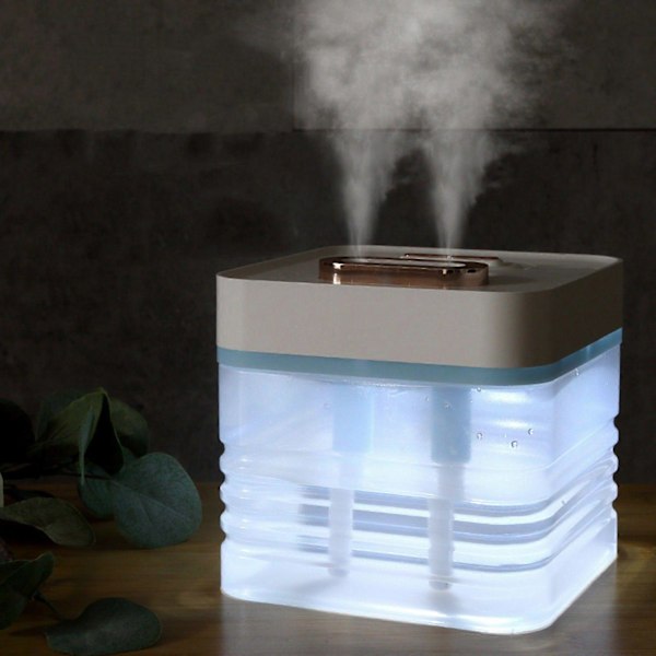 Luftfuktare Diffuser 2.5L Dubbel Spray Tyst Färgglad Lampa AtomizerTop