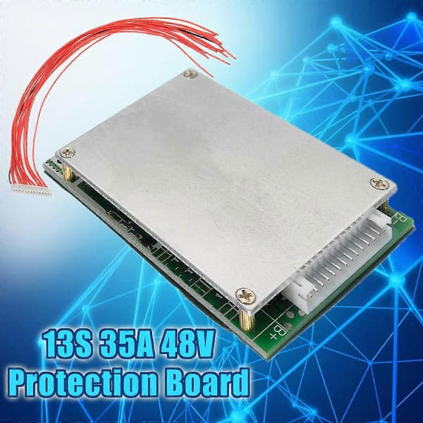 13S 35A 48V Li-Ion Litium 18650 Batteriskyddskort Med Cell Bms Pcb Skyddsbalans Inte