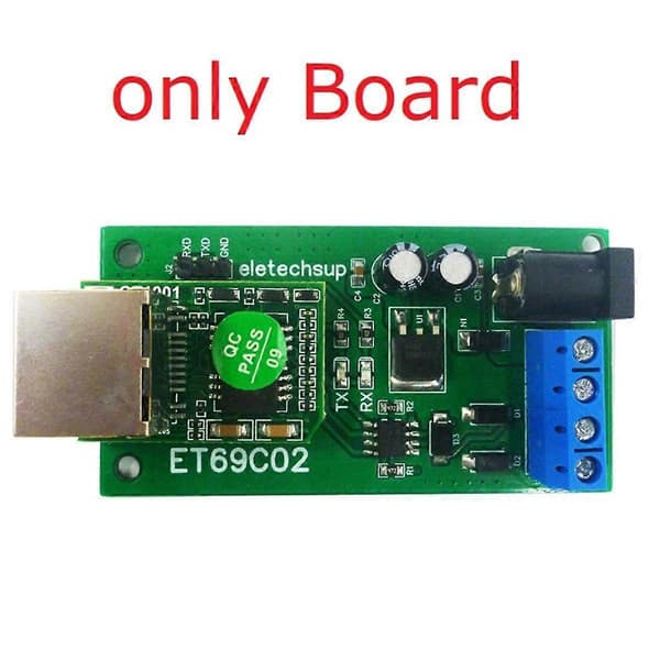 ET69C02 Ethernet-nettverk IP RJ45 til RS485 Buss-konverter for Modbus RTU Master Slave Client Server MQTT PLC