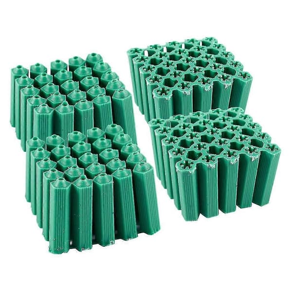Monteringsskruvar Gröna 6 Mm Halksäkra Plastpluggar 100 Stycken