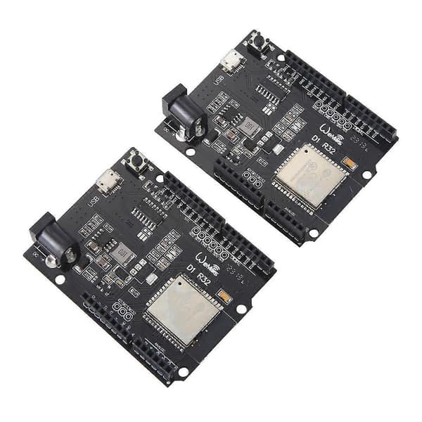 2 stk. WiFi Bluetooth Utviklingskortmodul for ESP32 4MB Flash for D1 R32 CH340G Utviklingskortmodul