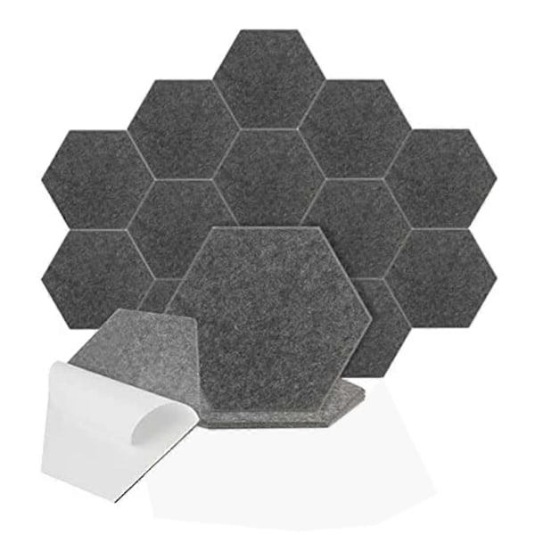 16-pack Akustikpaneler Hexagon Ljudisoleringsskum Väggpaneler Självhäftande Akustikpanel, för R