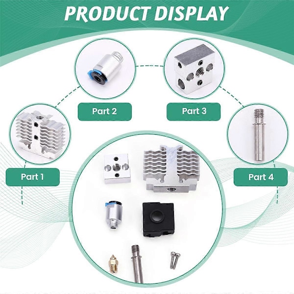 3D-skrivar Hotend Kit Värmeblock Värmare Termistor för 3 Neo V2 Neo Max Neo 3D-skrivardelar