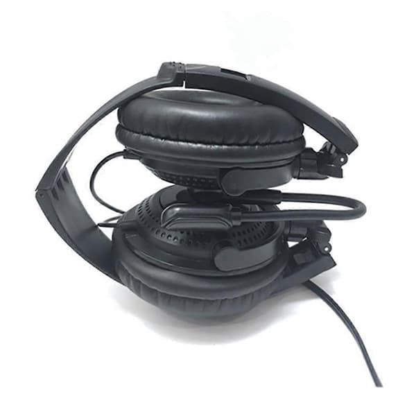 PC-headset med mikrofon med støjreduktion og lydkontrol - Universal operatør/hjemmekontor USB-headset