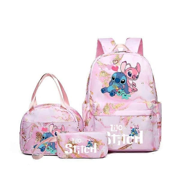 Stitch-sarjakuvareppu, 3-osainen setti, sisältää lounaskassin ja penaalin