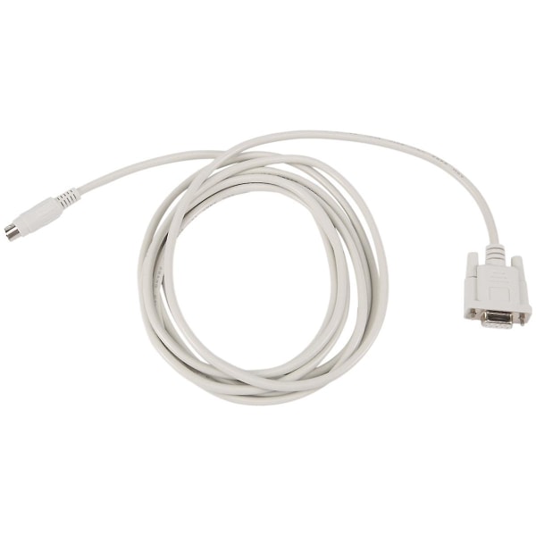 DB9P til 8P Mini Din RS232 Download Kabel Hvid 2,5m til PLC DVP-EH